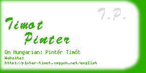 timot pinter business card