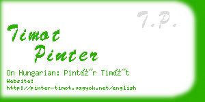 timot pinter business card